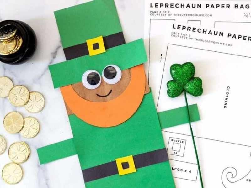 Leprechaun Paper Bag Puppet