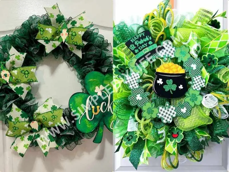 Lucky Clover Wreath as St Patrick's Day crafts