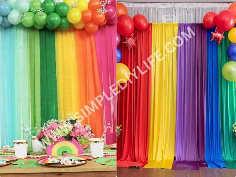 Rainbow Backdrop in St Patrick's Day party ideas