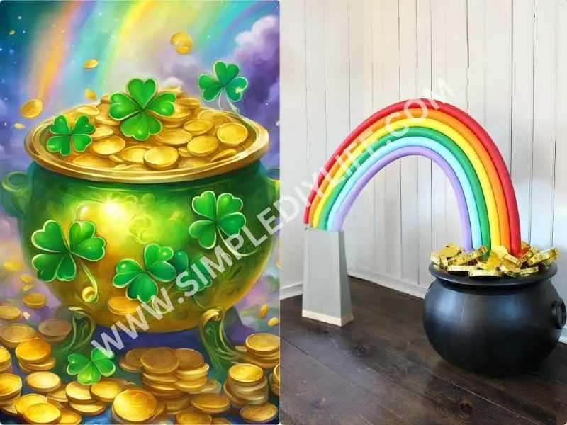 Rainbow Pot of Gold as St Patrick's Day crafts