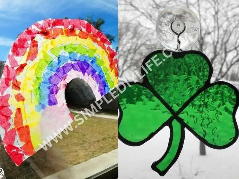 Rainbow and Shamrock Sun Catchers