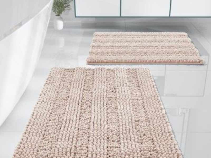 Rough Linen Bath Mat in bathroom accessories in Amazon