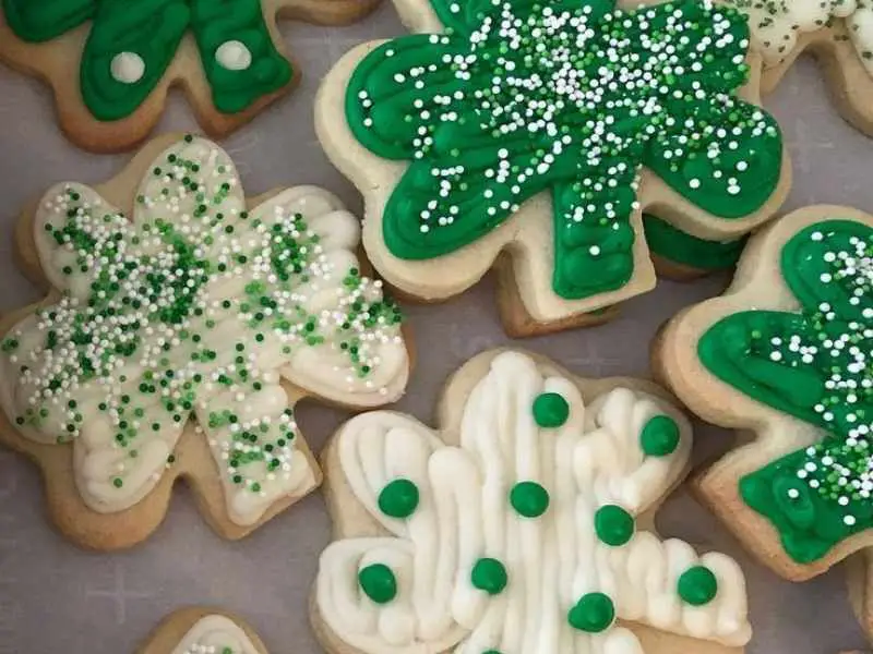 Shamrock Sugar Cookies as easy St Patrick's Day recipes