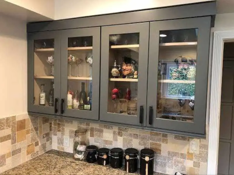 A Kitchen Cabinet Doors with Glass Panels