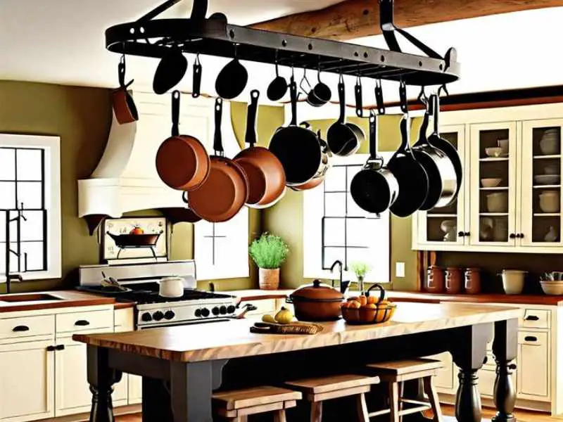 A Kitchen Pot Rack