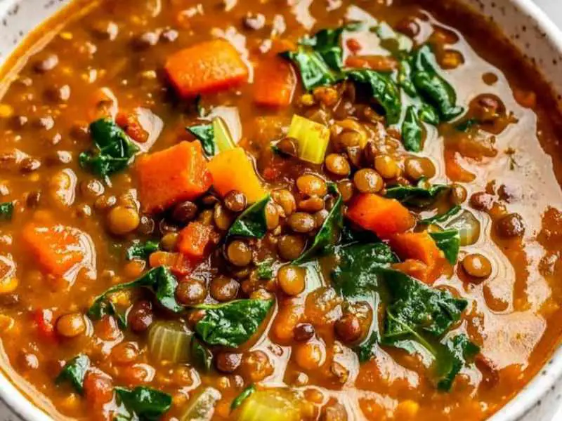 Lentil and Vegetable Soup as winter soup recipes