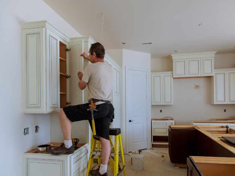 Maximize Cabinet Doors as ways to organize small kitchen