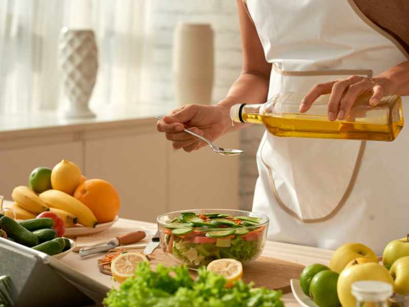 light drizzle olive oil