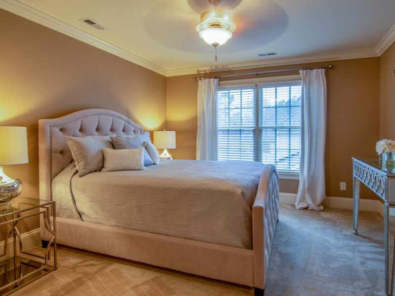 bedroom beige lighting